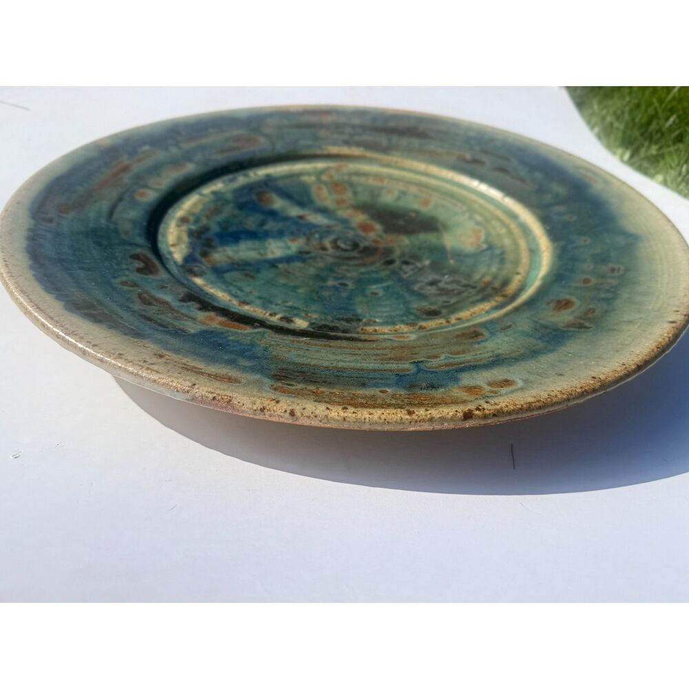 Signed Porter 1979 Studio Pottery Plate | Handcrafted Stoneware Art Tray